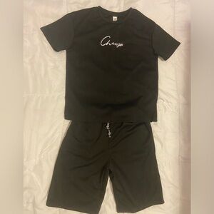 SHEIN, Color- Black w/white letters, Size 11-12(big boy)